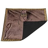 Kcibyvx Divination Tischdecke Brettspielkarten Tasche Brettkarten Pad Spieltuch Brettspielzubehör Samt mit Aufbewahrungstasche Divination Tischdecke quadratische Samttischdeck