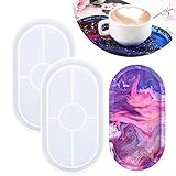 RosewineC 2 Stücke Silikonform Gießform Resin DIY Harz,Epoxidharz Formen Silikon Untersetzer Form Unregelmäßige Achterbahn Harz Formen Epoxidgussform für DIY