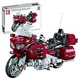 xSuper Technik Motorrad Modell 1205Pcs Adventure Motorrad DIY Adventure Motorrad Spielzeug Kawasaki-Motorrad Kompatibel mit Lego T