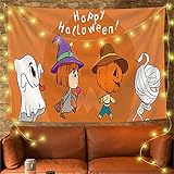 YYRAIN Halloween Lustige Tapisserie Hotel Cafe Hintergrund Wandmalerei Bar Bankett Wanddekoration Wandbehang Tapisserie 79x59 Inch{W200xH150cm}