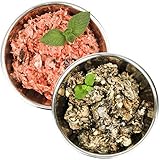 Barf-Snack naturbelassenes Rohfleisch - Sparpaket mit Fisch & Rinderpansen Gefrierfutter/Frostfutter für Hunde &