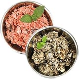 Barf-Snack naturbelassenes Rohfleisch - Sparpaket mit Fisch & Rinderpansen Gefrierfutter/Frostfutter für Hunde &