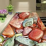 3D-Tapete Vinyl-Bodenbelag Benutzerdefinierte 3D-Bodenbelag Wandbild Tapete Kopfsteinpflaster Badezimmer Aufkleber Pvc-Wandbild Verdickter Selbstklebender Wasserdichter Bodenbelag, 250 X 175 Cm S