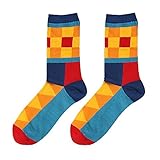 IFOUNDYOU Männer Baumwolle Lange Röhre Socken Mehrfachmuster Warm bleiben Atmungsaktiv Socken Bequem Sportsock