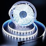 LED Streifen 12V Kaltweiß,5m IP65 Wasserdicht Flexibel LED Stripes 300LEDs SMD5050 LED Band Beleuchtung für Innen Heim Kü