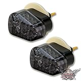 LED Motorrad Mini Micro Blinker Verkleidungsblinker Yamaha R1 R6 FZ1 FZ6 XJ6 R125 schwarz getönt Miniblinker 1
