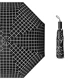 XANCOEM Leichter Reise-Sonnenregen-Regenschirm for Frauen Unbreakable Portable UV Protection Compact (Color : Schwarz, Size : Kostenlos)