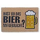 Koko Doormats Fußmatte für den Hauseingang EIN Fußabtreter für Drinnen und Draußen - rutschfeste Matte aus Natürlichen Kokosfasern mit Strapazierfähiger PVC-Basis (Hast Dudas Bier)