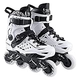 Lecez Inline Roller Skate für Erwachsene, Inline Skate Schuhe Einreihig für Damen und Herren, Professionelle Inline Speed ​​Skating Schuhe Anfänger Sport Outdoor F