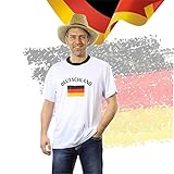 TK Gruppe Timo Klingler Tshirt Shirt Trikot Deutschland T-Shirt Weiss weiß Fußballtrikot Fussballtrikot Fussballshirt Fanartikel Rundhals für S-XL (S)