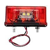 YONGYAO 24V 4 SMD rotes Auto-hintere Zahl-Kfz-Kennzeichen beleuchtet Lampe für LKW-Anhänger Lastwagen (Nicht original)