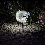 garden mile solar betrieben Aufleuchtend LED Giraffe klicken Kupfer Optik Metall Garten Tiere Skulpturen umwerfend Vielseitige Garten Dekoration Decoration - Sheep