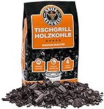 Grill Republic Tischgrill-Kohle 2,5kg / 100% reine Buchenholzkohle für rauchfreie Tischgrills wie den Lotusg