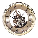 joyMerit 97mm / 3.82inch Runder Skelettuhr Einsatz, Uhrwerkeinsatz, Gummi Trim, Römische Ziffer, Quarzwerk