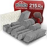 X-PROTECTOR Filzgleiter selbstklebend - 215 Stück Möbelgleiter – Filz selbstklebend - Möbel Bodenschützer - Filzgleiter Groß, Premium Möbel Filz Pads - Stuhlbein Bodenschützer, 64 Stück