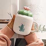 Keramiktasse mit Deckel, kreativer einfacher Wasserbecher, personalisierter Haushalt-Trend, Trinkbecher, Geschenke für Mann/Frau/Mutter/Frau/V