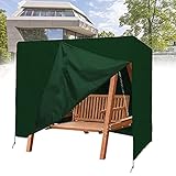 Aocet Hollywoodschaukel Abdeckung 3 Sitzer, Schutzhülle für Hollywoodschaukel 210D Oxford, Abdeckung Abdeckhaube Abdeckplane für Gartenschaukel Gartenmöbel, Wasserdicht Atmungsaktiv (Color : Green)