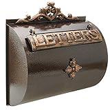 PrimeMatik - Briefkasten Postkasten Retro Antik Vintage Gusseisen Schwarze Oxid für w