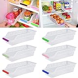 Kühlschrank Organizer, JRing Kühlschrankbox 6 Stück Kühlschrank Container Aufbewahrungsbox Schubladen Pantry Lagerung Box für Gefrierschrank, Küche, Arbeitsplatten, Schränke (Zufällige Farbe)