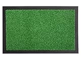 Schmutzfangmatte Verona Fußmatte Grün 90x150 cm - Waschbare, rutschfeste Kunstrasen Matte für Innen & Außen, Sauberlauf-Matte, Küchenläufer, Fußabtreter und Türvorleg