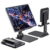 Anozer Tablet Ständer klappbar, höhenverstellbar Tablet Halterung, Universal tragbar Schreibtisch Tablet Stand Tabletständer, verstellbar Nachttisch Tab Halter für Handy, iPad, Samsung Galaxy Tab usw