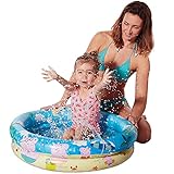 NET TOYS Aufblasbarer Baby-Pool Peppa Pig - Blau 74 x 18 cm - Niedliches Kinder-Wasserspielzeug Planschbecken für Babys und Kleinkinder - Genau richtig für Drinnen & Drauß