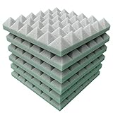 Akustikschaumstoff einzigartige Rahmen Soft Soundproof, 6 Stück Schallschutz Schaum Mattemodularer Schallabsorber Foam, Aufbaufür Podcasts, Aufnahmestudios (Grau)