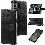 Ttianfa Hülle für Samsung A3 2016 case Klapphülle Brieftaschen【2 Stück】 Panzerglas Schutzfolie,Kartenfach Magnet Verschluss Standfunktion Ultra dünn Stoßfeste 360° Wallet Lederhülle,Black