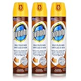 Pronto Holz-Flächen Classic 250ml - Entstaubt, Glanz und Schützt (3er Pack)