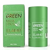 Green Tea Mask Stick for Face, Blackhead Remover Green Tea Purifying Clay Stick Mask, Oil Control Tiefenreinigende Gesichtsmaske, Anti-Akne Oil Control & saubere Poren für alle Arten von M