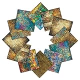 Tianbei Vintage gemusterte Papierblock, Scrapbooking Papier Pack, Vintage Journaling Scrapbooking Zubehör für Bullet Journals Junk Journal Planer Ästhetische Raumdekor-W