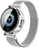 Smartwatches Health & Fitness Tracker mit Herzfrequenzmesser Activity Tracker Wasserdichter Farbbildschirm Bluetooth Smartwatch Schrittzähler Schlafmonitor ruft SMS-Benachrichtigung R