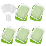 Ulikey Seed Sprouter Tray, 5 Stück Keimung Keim Tablett, Seed Tablett, Pflanzer Hydroponics Seed Sprouter, Soil-Free Seed Sprouter für Sämling Pflanzen Weizen Baumschule Ideal für Garten Z
