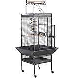 Yaheetech Vogelvoliere Vogelkäfig Vogelhaus Tierkäfig 156 x 65,5 x 65,5