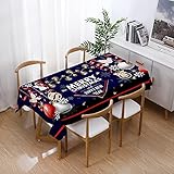 Weihnachtstischdecke, quadratische wasserdichte Tischdecke, Festliche Dekorationstischdecke für das Neue Jahr, zum Abendessen verwendet, Party M-2 140x160