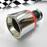 Endrohr Auspuff Blende Auspuffrohr Chrom Auspuffendrohr Universell Schalldampf Endstück Endrohrblende Sportauspuff Optik Tuning 43-57