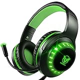 Pacrate H-11 Gaming Headset for PS4, Crystal Stereo Sound Gamer Headphones, Noise Reduction 3.5 mm Headset with Sensitive Microphone & Intense bass for Xbox One PC Computer Laptop M