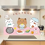 Küchenöl Öl Aufkleber Herd Fliesen Wandpaste Selbstklebende Niedliche Cartoon Hochtemperatur Öl Ölaufkleber-Benutzerdefinierte 30 * 90cm-Stil (Kontaktkundendienst vor dem Schießen)