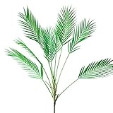 Aisamco Künstliche tropische Palmenblätter, künstliche Pflanze in Grün, 1 Stück, Kunststoff-Palme, 9 Blätter, 89,9 cm hoch, für tropische Grünpflanzen, Akzente, Blumenarrang