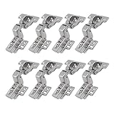 LOOTICH 95 Grad Innenanschlag 40mm Hydraulisch Scharnier mit Dämpfung Dicktürscharnier Schwerlast Scharniere für SCHWERE DICKE TÜR Küchenschrank Kleiderschrank Schranktür Möbel 8 Stück