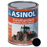 ASINOL RAL 9021 Tarnfarbe Teerschwarz stumpfmatt 1 Liter, 1.000ml Kunstharzlack