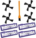Okuya Vergaser-Ersatz mit angeschlossenen Seitenbürsten HEPA-Filterzubehör für alle Neato Botvac Robotics 70e 75 80 Hochleistungs-Staubsaugerteile (6 Set) Motor-Ersatzteile (Farbe: Item5)