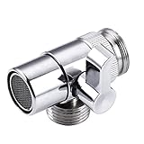 EgoEra® Massives Messing Chrom poliert, 3-Wege Brause Dusche Umschaltventil/Dusche Adapter/Umsteller/U