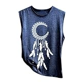 Damen Tank Top Crop Tops Y2K Slim Fit Sommer Oberteile Ärmellose Shirt Bluse Weste Basic Oberteile Round Neck Ribbed Top Sommer Tee Streetwear Damen Y2K Kurzarm T Shirt Vintage Camisole Tank Top