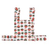 Cikonielf Babytrage Puppentrage Weiche Puppen Bauchtrage Baumwolle Trage Puppentragetasche für Kinder ab 3 Jahren(Erdbeer-Stil)