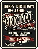 RAHMENLOS Deko Blechschild als Geschenk zum 60. Geburtstag: Zur Perfektion g