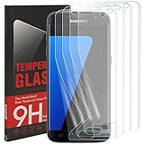 [4 Stück] Galaxy S7 Edge Schutzfolie, Rusee Clear Screen Protector Klar Panzerfolie Display Schutzfolie Displayschutz Folie Anti-Fingerabdruck Displayschutzfolie für Samsung Galaxy S7 Edg