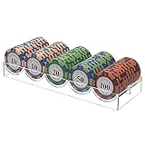 CCFCF 100-Teiliges Poker-Chip-Set, Kunststoff-Zähl-Poker-Chips-Zählscheiben-Marker, Für Kinderspiel Zum Lernen Von Mathe-Z