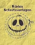 Kürbis Schnitzvorlagen: Lustige, gruselige, beängstigende Kürbisschablonen für Halloween, Gesichtsbemalungsmuster, Basteln für Kinder und Erwachsene, alle Altersgruppen und Fähigk