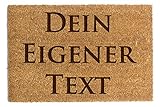 Fußmatte Personalisiert Lustige Personalisierte Fussmatte Mit Wunschname Ihrem eigenen Text Kokosfaser Home Eingang Matte 40x60cm (Modell 1)